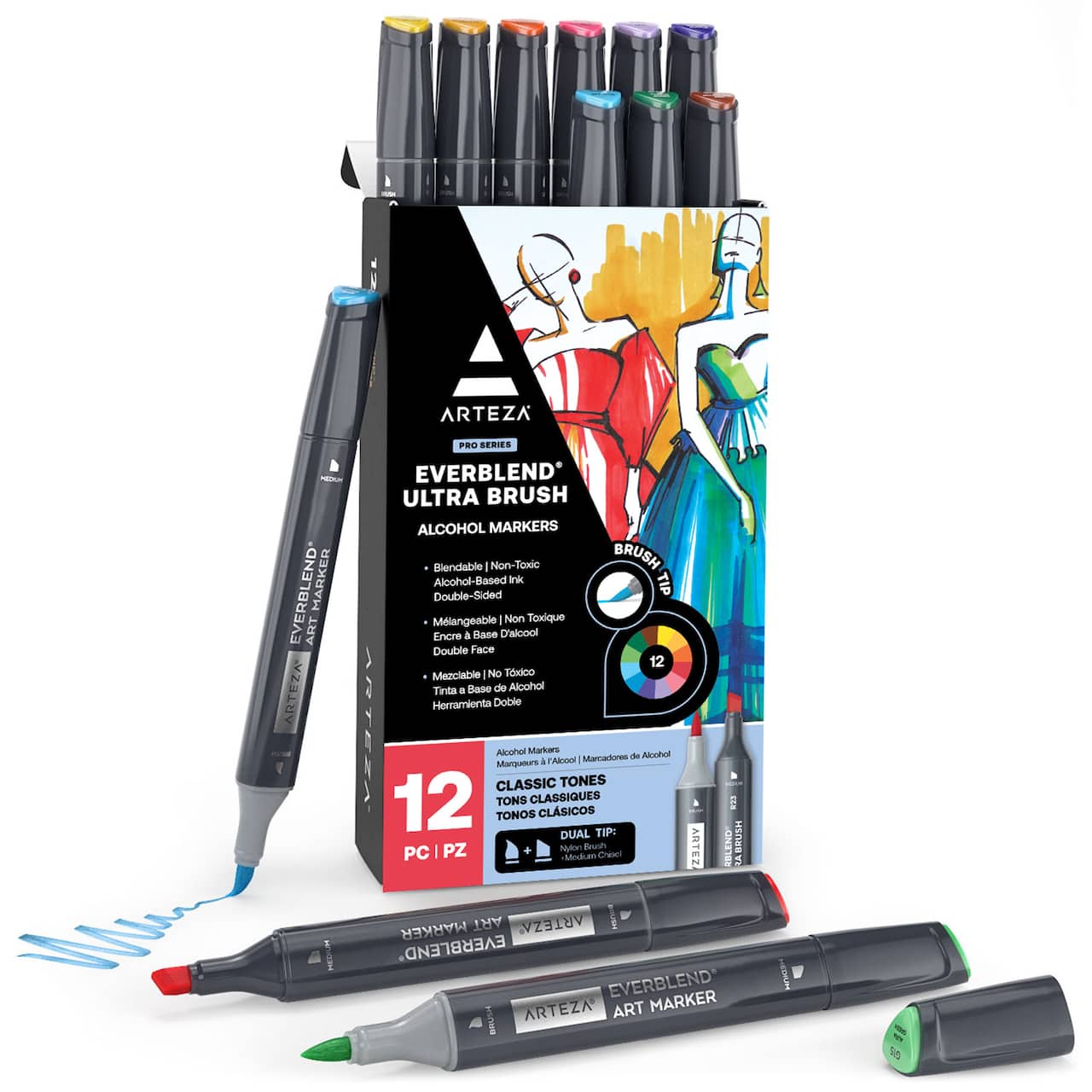 Arteza® EverBlend® Ultra Bright Dual Tip Alcohol Marker Set